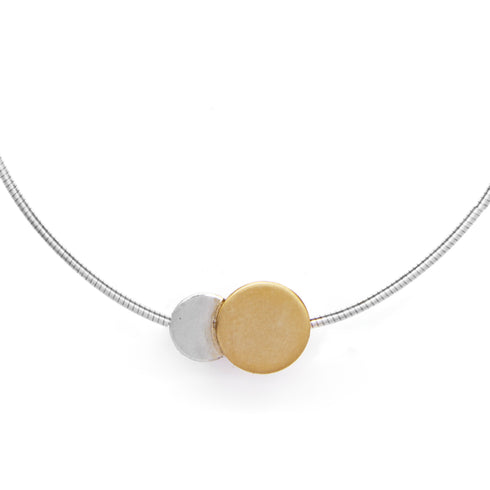 Archeol Necklace in Sterling Silver & Gold Vermeil
